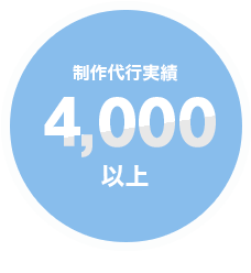 制作代行実績【2,000以上】