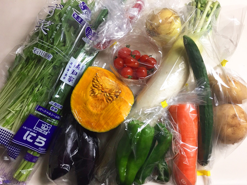 柿市商店のドライブスルー野菜 1,000円セット